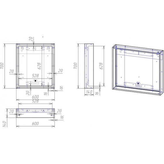 Зеркало Cersanit Louna 60 см LU-LOU60-Os - фото, картинка 11 Зеркало Cersanit Louna 60 см LU-LOU60-Os - фото 11