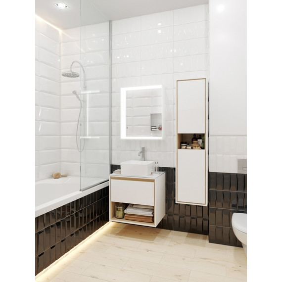 Тумба подвесная с раковиной Cersanit Louna 60 см SZ-LOU-CO60/Wh - фото 7