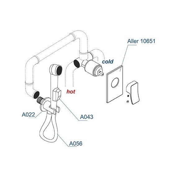 Набор для гигиенического душа WasserKraft A010656 (шланг 100 см) - фото 4