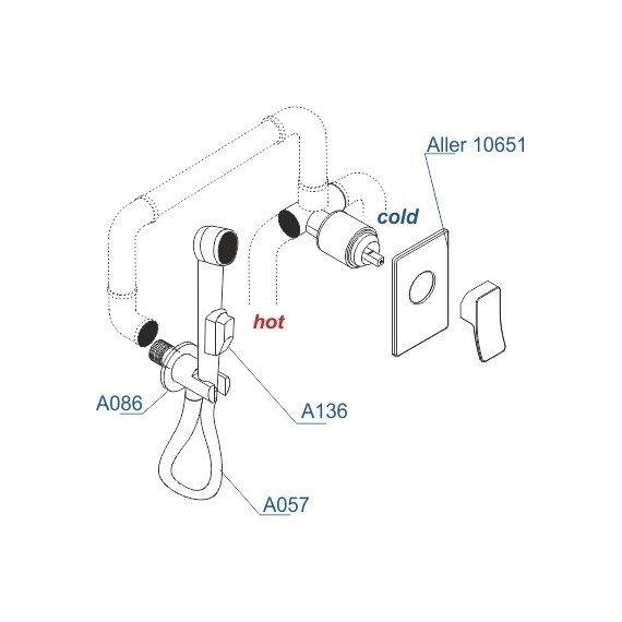 Набор для гигиенического душа WasserKraft A106157 (шланг 120 см) - фото 3