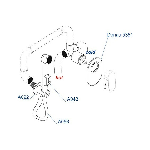 Набор для гигиенического душа WasserKraft A11056 (шланг 100 см) - фото 4