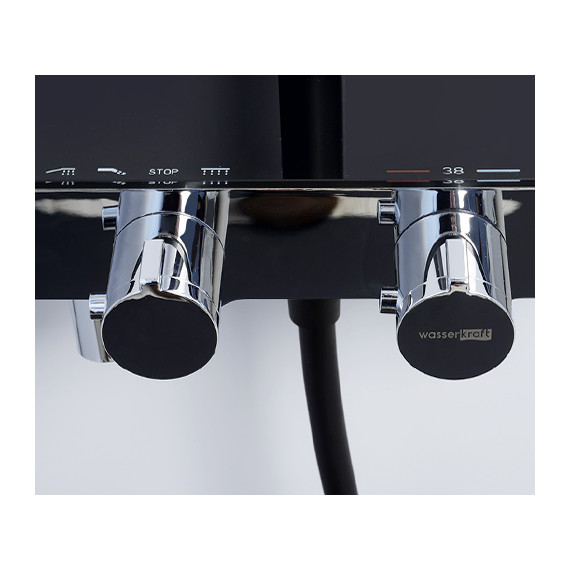 Душевая стойка с термостатом WasserKraft Thermo A11401, черный - фото 5