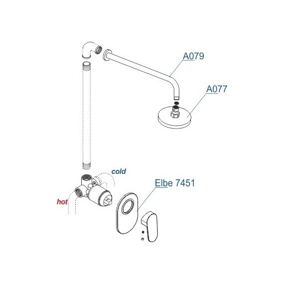 Душевая система для душа WasserKraft A12777, чёрный - фото 6