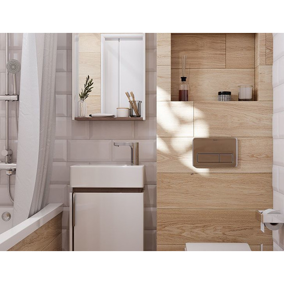 Зеркало Акватон Бэлла 46 см Led 1A221702BBAZ0, белый/дуб джарра - фото 4