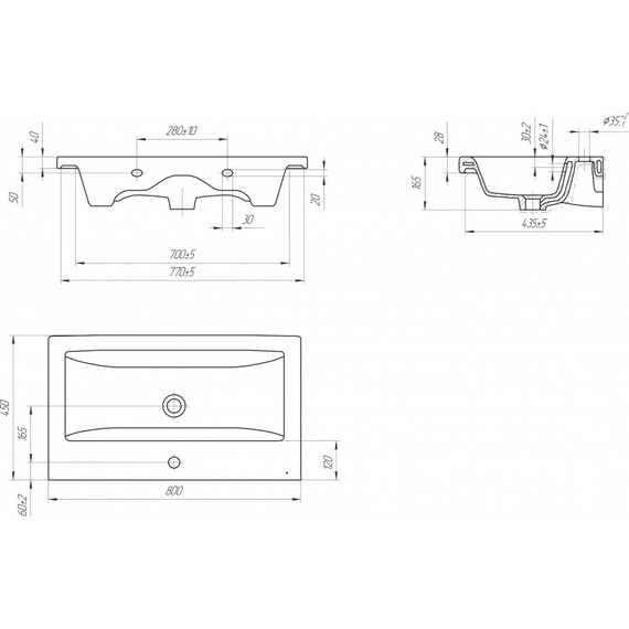 Тумба подвесная/напольная с раковиной Cersanit Melar 80 см 64130, 2 ящика, белый - фото, картинка 11 Тумба подвесная/напольная с раковиной Cersanit Melar 80 см 64130, 2 ящика, белый - фото 11