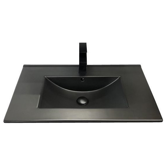 Тумба подвесная с раковиной Comforty Бонн 75 см, дуб тёмный - фото 4