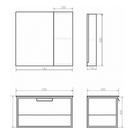 Тумба подвесная с раковиной Comforty Бонн 75 см, дуб тёмный - фото 9