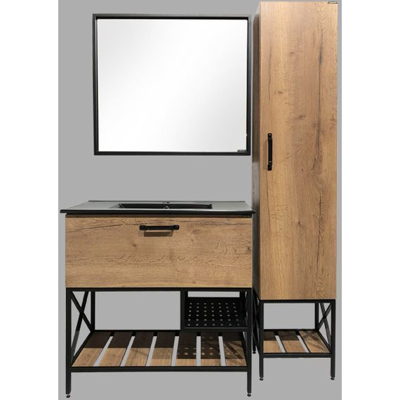 Тумба напольная с раковиной Comforty Бредфорд 90 см, дуб тёмный - фото, картинка 8 Тумба напольная с раковиной Comforty Бредфорд 90 см, дуб тёмный - фото 8