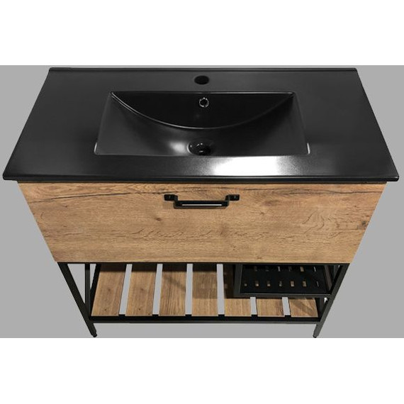 Тумба напольная с раковиной Comforty Бредфорд 90 см, дуб тёмный - фото, картинка 10 Тумба напольная с раковиной Comforty Бредфорд 90 см, дуб тёмный - фото 10