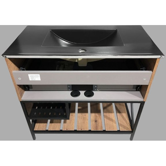 Тумба напольная с раковиной Comforty Бредфорд 90 см, дуб тёмный - фото, картинка 11 Тумба напольная с раковиной Comforty Бредфорд 90 см, дуб тёмный - фото 11