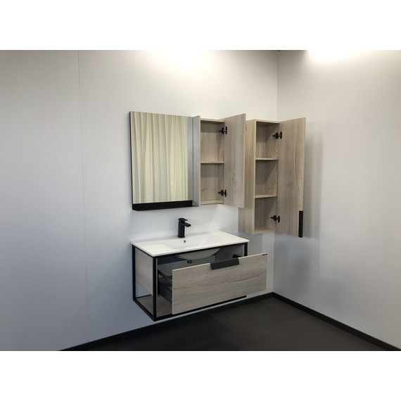 Тумба подвесная с раковиной Comforty Бонн 90 см, дуб дымчатый - фото 6