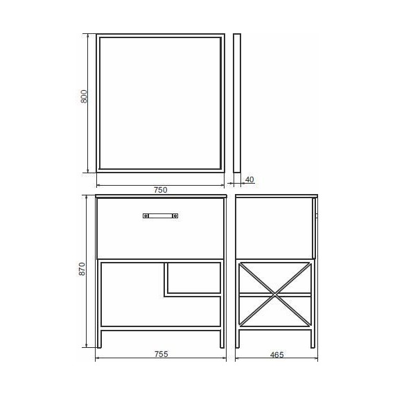 Тумба напольная с раковиной Comforty Бредфорд 75 см, дуб тёмный - фото 13