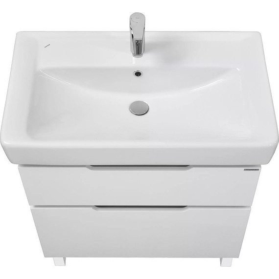 Тумба напольная с раковиной Акватон Дакота 80 см 1A2029K0DAAY0, белый/выбеленное дерево - фото, картинка 5 Тумба напольная с раковиной Акватон Дакота 80 см 1A2029K0DAAY0, белый/выбеленное дерево - фото 5