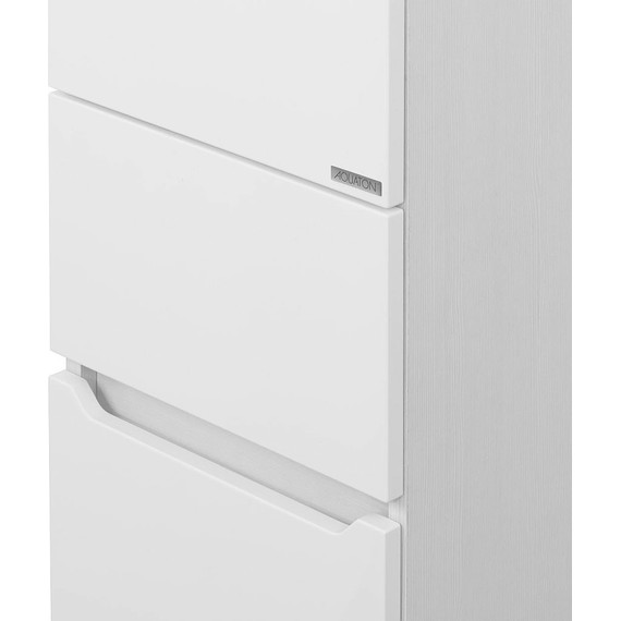 Пенал напольный Акватон Дакота 34 см 1A203203DAAY0, белый/выбеленное дерево - фото, картинка 6 Пенал напольный Акватон Дакота 34 см 1A203203DAAY0, белый/выбеленное дерево - фото 6