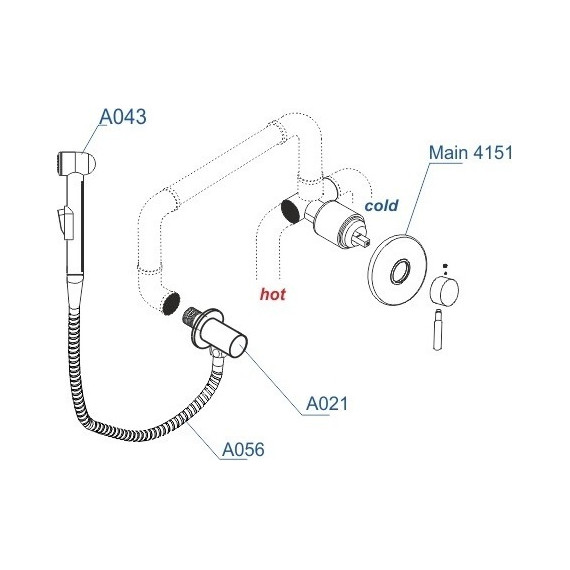 Набор для гигиенического душа WasserKraft Main A14156 - фото 3