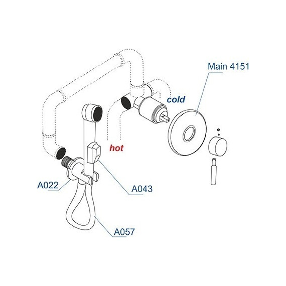 Набор для гигиенического душа WasserKraft Main A04157 (шланг 120 см) - фото 3