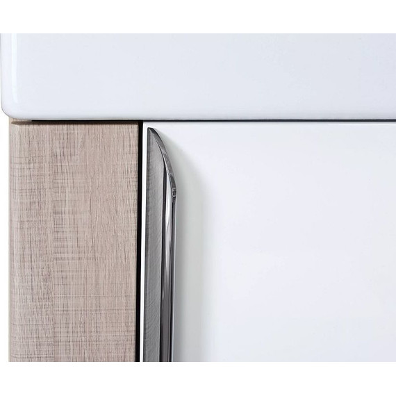 Тумба подвесная с раковиной Акватон Вита 44 см 1A2214K1VTD70, белый/ясень шимо - фото 4