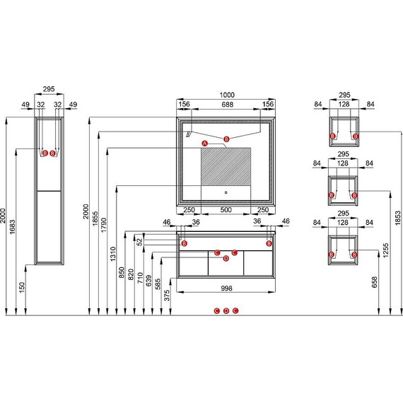 Зеркало Акватон Уэльс 100 см Led 1A208002WA010 - фото 3