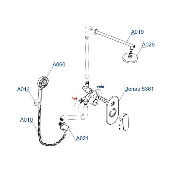 Душевая система для душа WasserKraft A14029 - фото 8