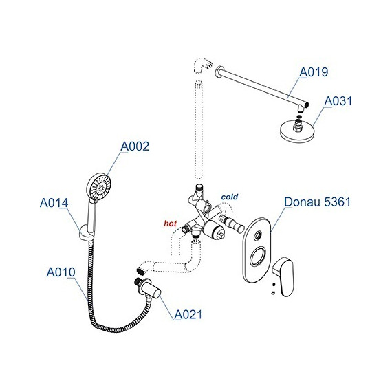 Душевая система для душа WasserKraft A14031 - фото 8