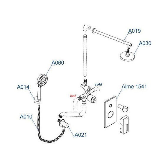 Душевая система для душа WasserKraft Alme A14130 - фото 9