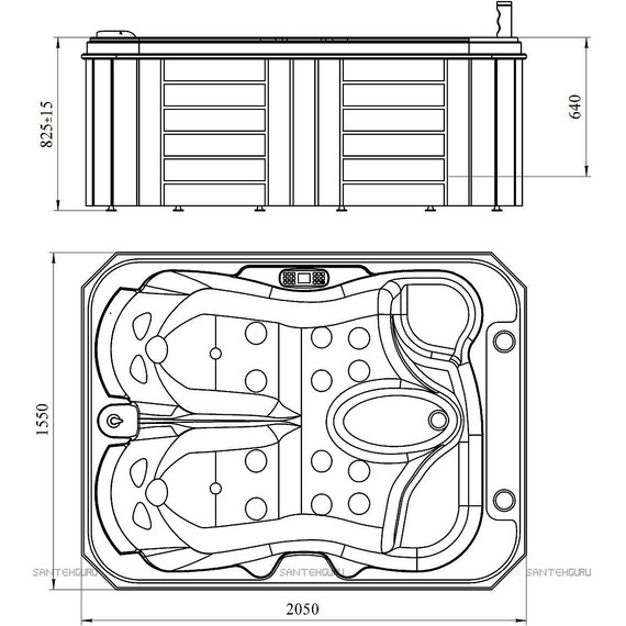 СПА БАССЕЙН Радомир Мишель 205х155 см, белый - фото 3