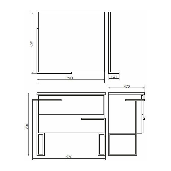 Тумба напольная с раковиной Comforty Дюссельдорф 90 см, дуб дымчатый - фото 13