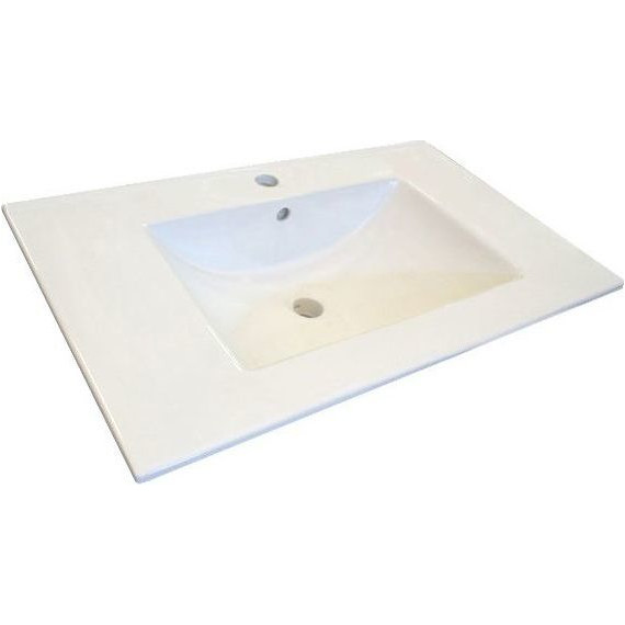 Тумба подвесная с раковиной Comforty Женева 75 см, дуб белый - фото 4