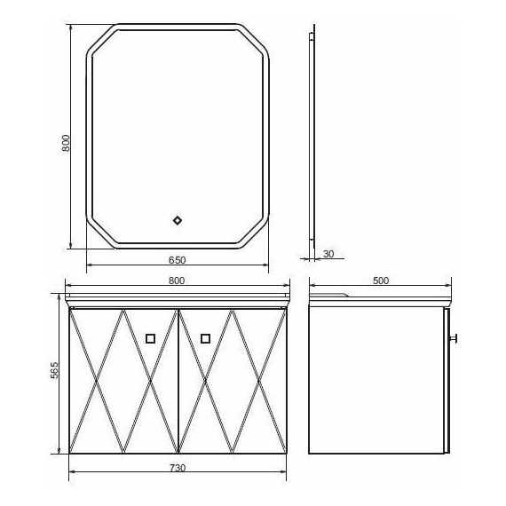 Тумба подвесная с раковиной Comforty Кремона 80 см, латте - фото 9
