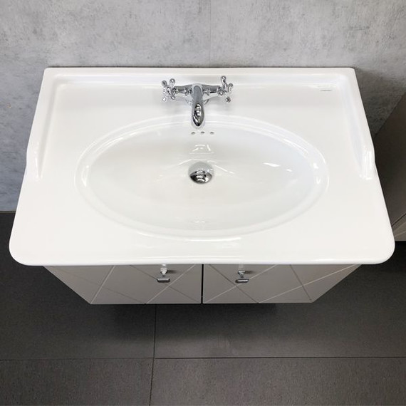 Тумба подвесная с раковиной Comforty Кремона 80 см, латте - фото 7