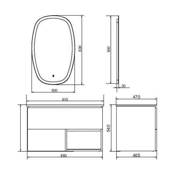 Тумба подвесная с раковиной Comforty Мальме 90 см, дуб дымчатый - фото 12