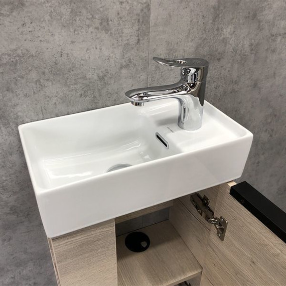 Тумба подвесная с раковиной Comforty Матэ 40 см, дуб дымчатый - фото, картинка 8 Тумба подвесная с раковиной Comforty Матэ 40 см, дуб дымчатый - фото 8