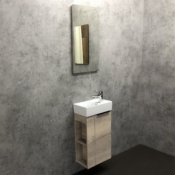 Тумба подвесная с раковиной Comforty Матэ 40 см, дуб дымчатый - фото, картинка 6 Тумба подвесная с раковиной Comforty Матэ 40 см, дуб дымчатый - фото 6