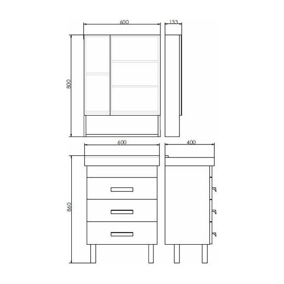 Тумба напольная с раковиной Comforty Никосия 60H 60 см, дуб белый - фото, картинка 11 Тумба напольная с раковиной Comforty Никосия 60H 60 см, дуб белый - фото 11