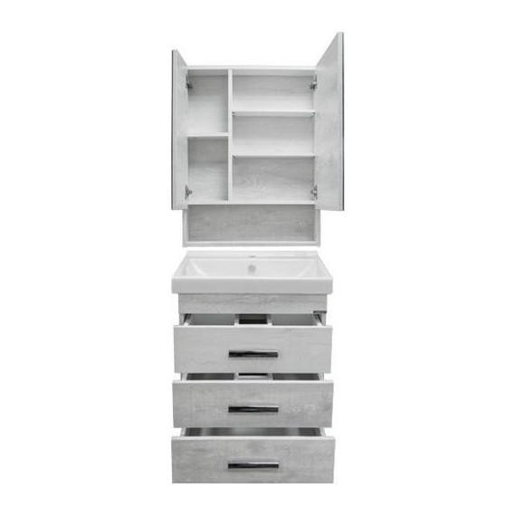 Тумба напольная с раковиной Comforty Никосия 60H 60 см, дуб белый - фото, картинка 7 Тумба напольная с раковиной Comforty Никосия 60H 60 см, дуб белый - фото 7