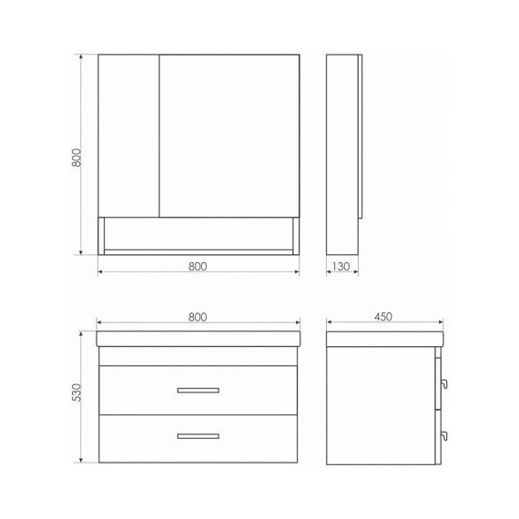 Тумба подвесная с раковиной Comforty Никосия 80П 80 см, дуб белый - фото 9