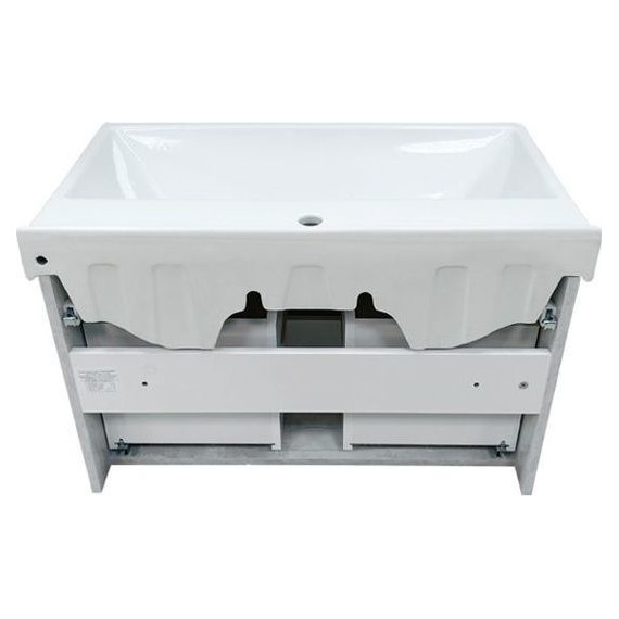 Тумба подвесная с раковиной Comforty Никосия 80П 80 см, дуб белый - фото 8