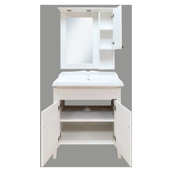 Тумба напольная с раковиной Comforty Палермо 80 см, белый - фото 7