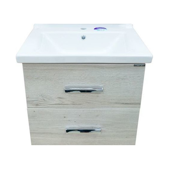 Тумба подвесная с раковиной Comforty Парма 60 см, дуб дымчатый - фото, картинка 8 Тумба подвесная с раковиной Comforty Парма 60 см, дуб дымчатый - фото 8