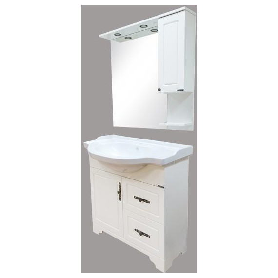 Тумба напольная с раковиной Comforty Севилья 85 см, слоновая кость - фото 6