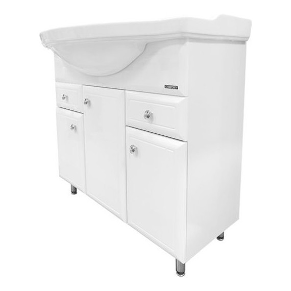 Тумба напольная с раковиной Comforty Сочи 100 см, белый - фото 6