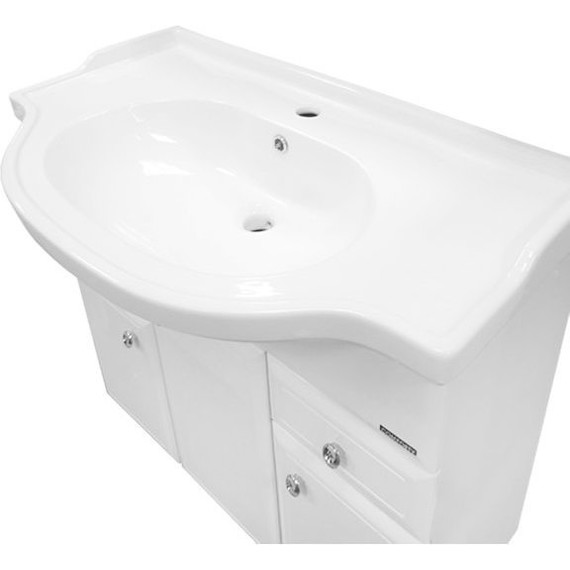 Тумба напольная с раковиной Comforty Сочи 100 см, белый - фото 9