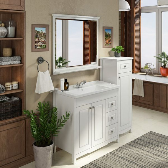 Тумба напольная с раковиной Comforty Тбилиси 90 см, белый - фото, картинка 4 Тумба напольная с раковиной Comforty Тбилиси 90 см, белый - фото 4