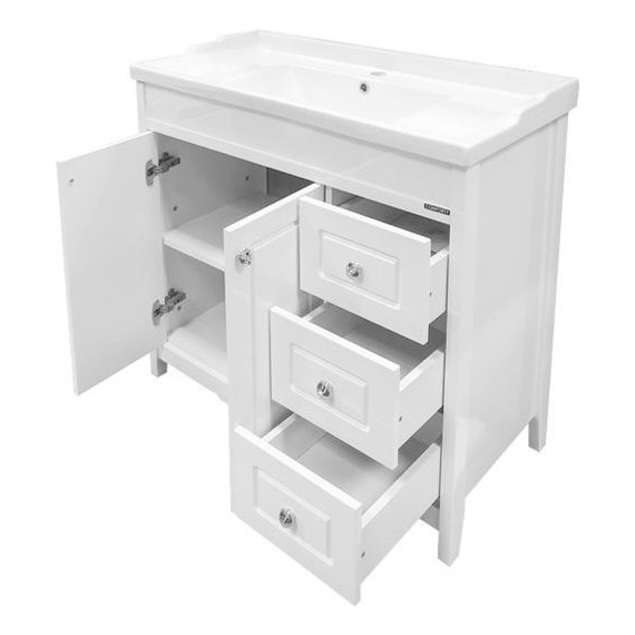 Тумба напольная с раковиной Comforty Тбилиси 90 см, белый - фото, картинка 8 Тумба напольная с раковиной Comforty Тбилиси 90 см, белый - фото 8