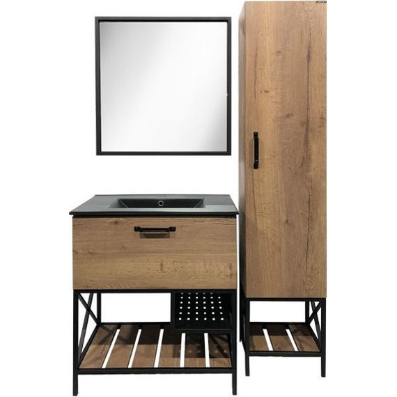 Пенал напольный Comforty Бредфорд 40 см, дуб тёмный - фото, картинка 7 Пенал напольный Comforty Бредфорд 40 см, дуб тёмный - фото 7