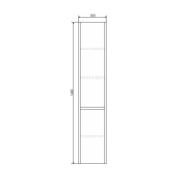 Пенал подвесной Comforty Бремен 35 см, дуб белый - фото 8