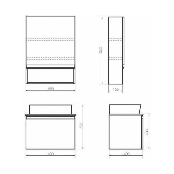 Тумба подвесная с раковиной Comforty Эдинбург 60 см (раковина 9055RA-50), бетон светлый - фото, картинка 10 Тумба подвесная с раковиной Comforty Эдинбург 60 см (раковина 9055RA-50), бетон светлый - фото 10