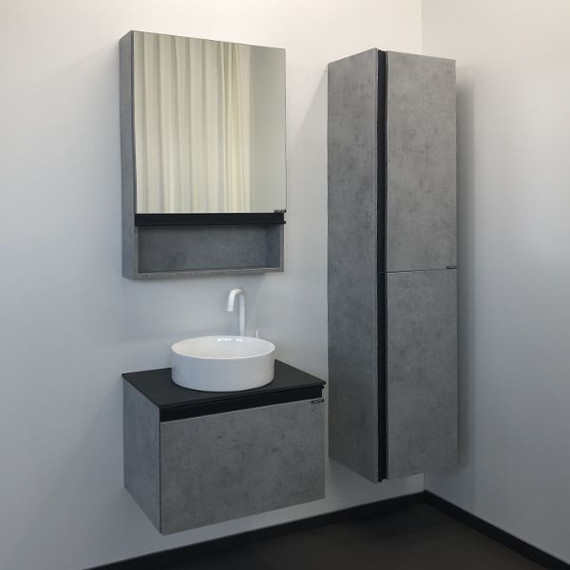 Тумба подвесная с раковиной Comforty Эдинбург 60 см (раковина 9111), бетон светлый - фото, картинка 5 Тумба подвесная с раковиной Comforty Эдинбург 60 см (раковина 9111), бетон светлый - фото 5