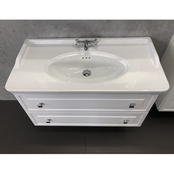 Тумба подвесная с раковиной Comforty Феррара 100 см, белый - фото 9