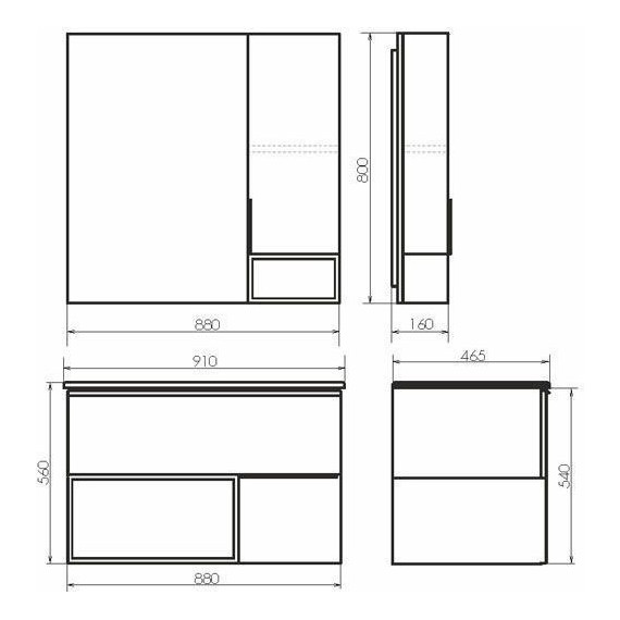 Тумба подвесная с раковиной Comforty Франкфурт 90 см (раковина Quadro 90), дуб шоколадно-коричневый - фото 12